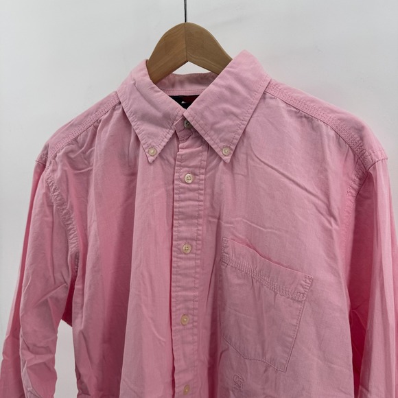 Tommy Hilfiger Pink Button Down Shirt Long Sleeve Classic Fit Mens Size M Cotton - Picture 6 of 11